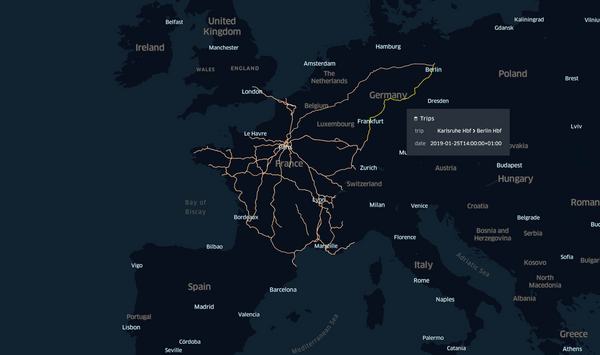 Visualize (your) train trips